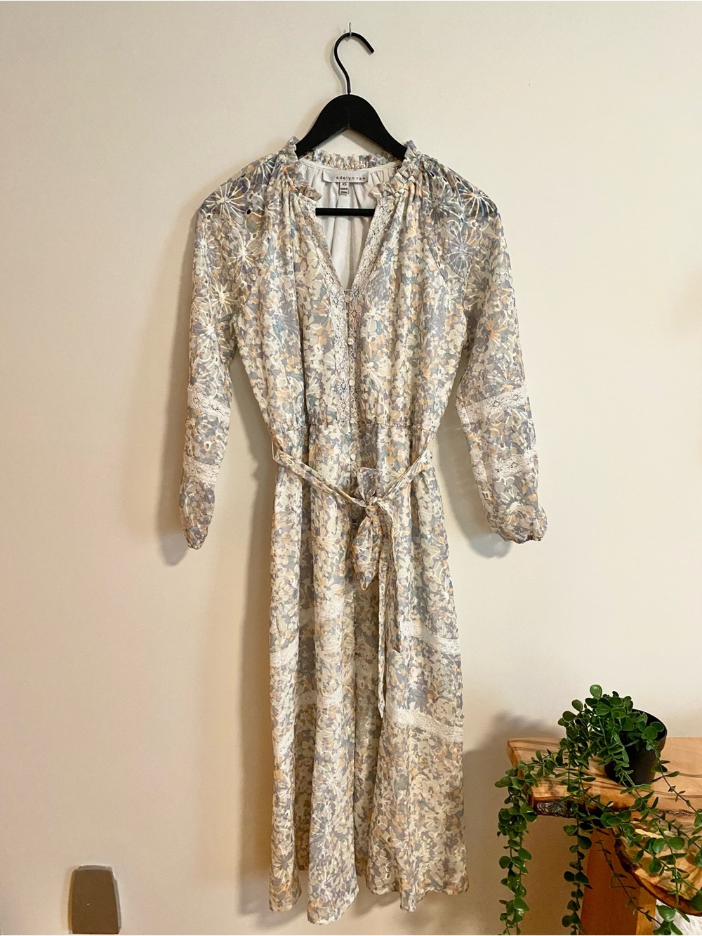 Adelyn Rae Floral Cottage Midi Dress